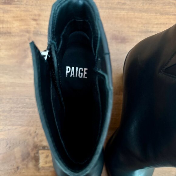 NWOT PAIGE Lia Bootie - Black Leather - Size 9 - Picture 9 of 9